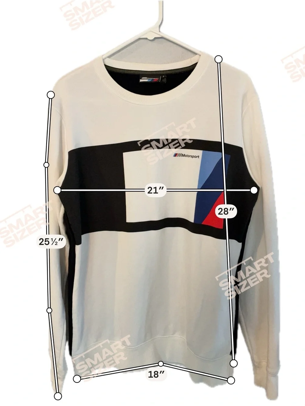 BMW M Motorsport Crewneck Sweatshirt Small 2019 White BMW Racing